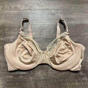 Lilyette Lace Trim Bra No Padding Size 40D